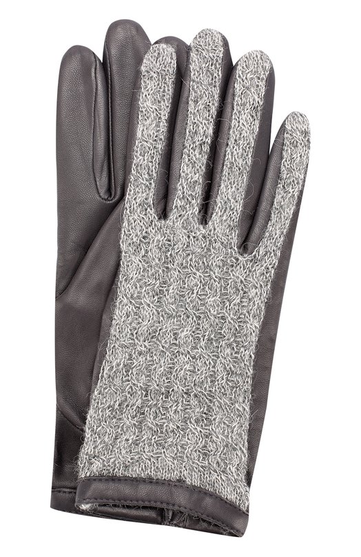Кожаные перчатки с отделкой из шерсти AGNELLE 