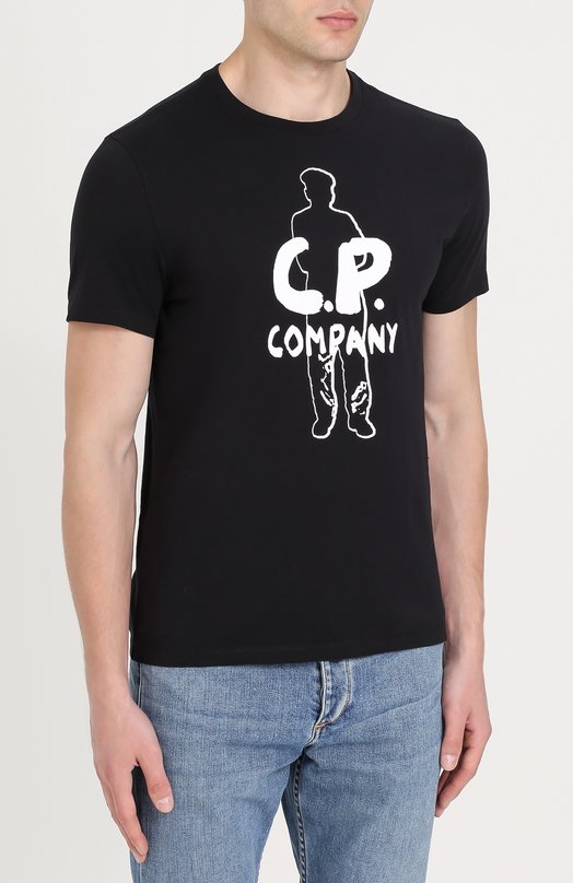 Хлопковая футболка с принтом C.P. Company 