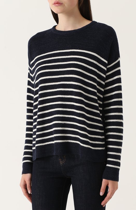 Вязаный пуловер свободного кроя в полоску Polo Ralph Lauren 