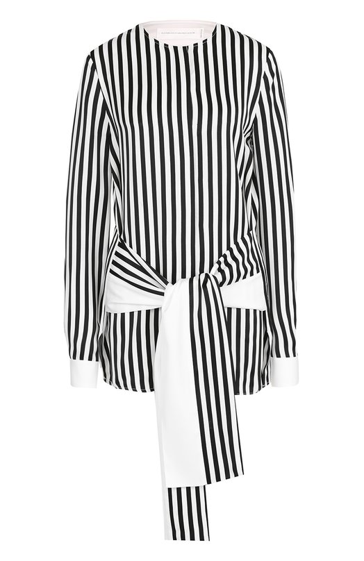 Блуза в контрастную полоску с поясом Victoria by Victoria Beckham 