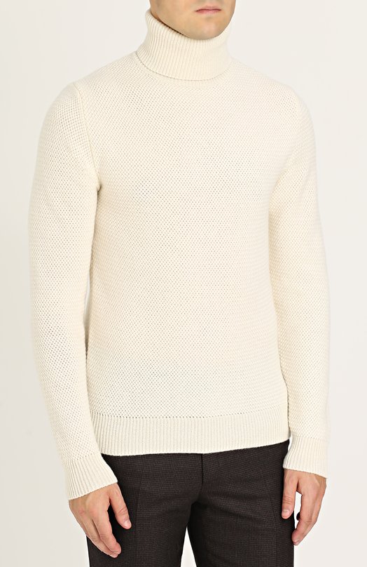 Кашемировый свитер фактурной вязки Ralph Lauren 