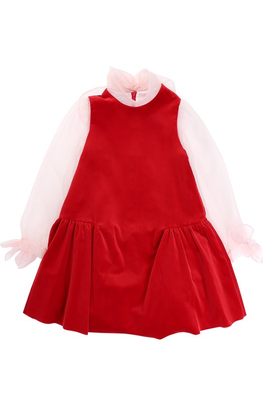 Хлопковое мини-платье с бантами I Pinco Pallino 2284841