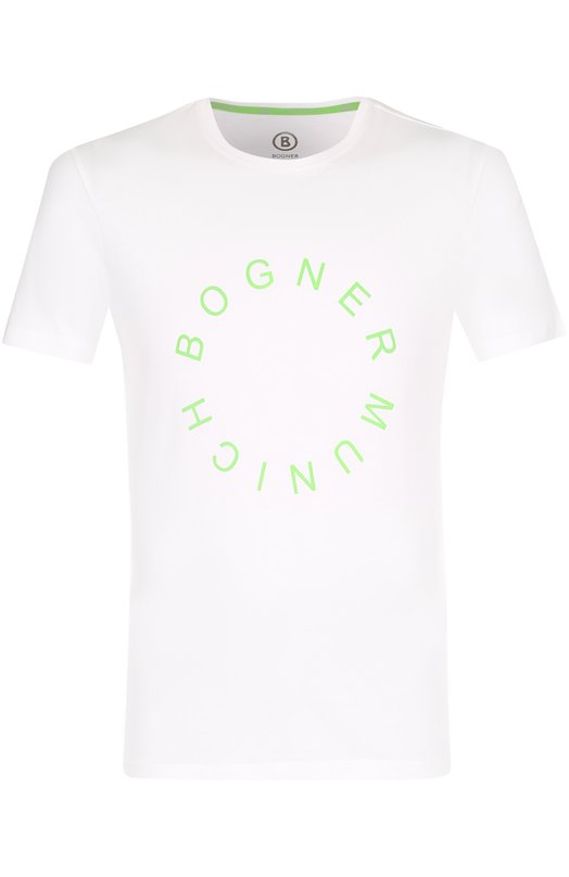 Хлопковая футболка с логотипом бренда Bogner 