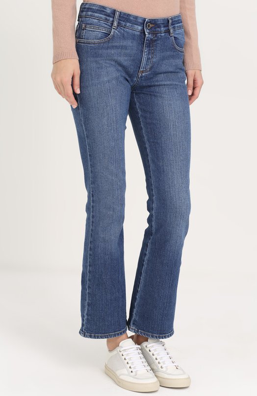 Расклешенные джинсы с вышивкой Stella Mccartney 