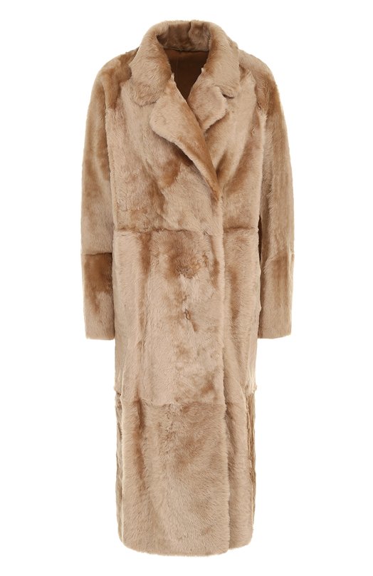 Удлиненная шуба из меха овчины DROMe
