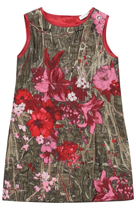 Мини-платье А-силуэта с металлизированной отделкой и вышивкой Dolce&Gabbana 2307157