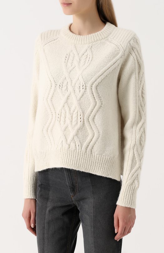 Пуловер фактурной вязки с круглым вырезом Isabel Marant 