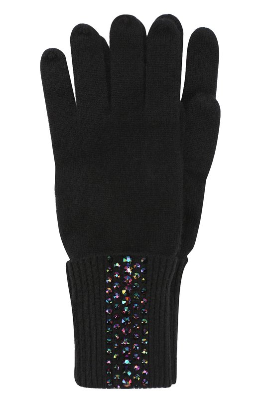 Кашемировые перчатки с отделкой стразами Swarovski WILLIAM SHARP 