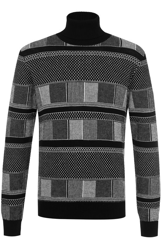 Шерстяной свитер с воротником-стойкой Versace 