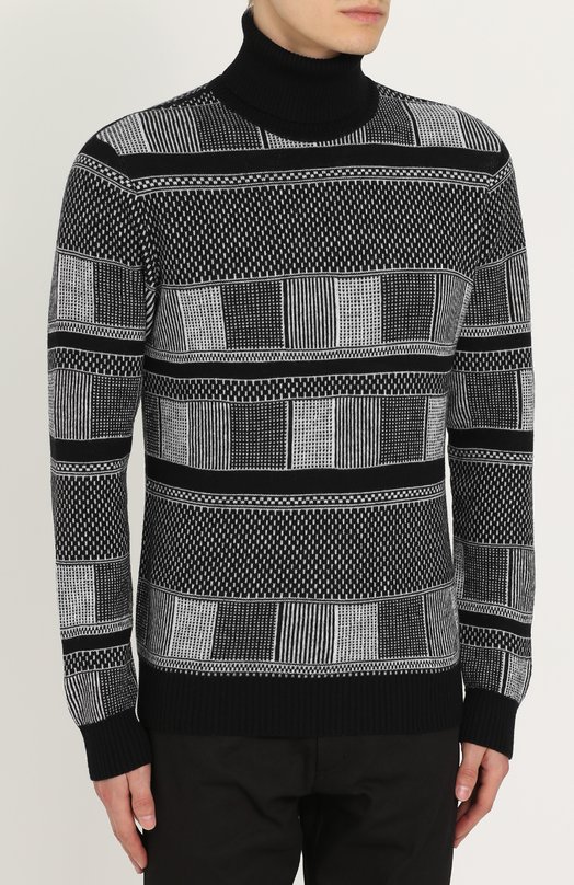 Шерстяной свитер с воротником-стойкой Versace 