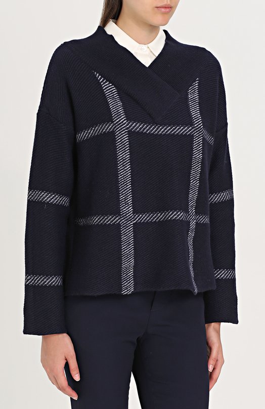 Пуловер свободного кроя с V-образным вырезом ARMANI COLLEZIONI 