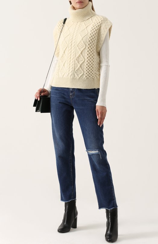 Шерстяной свитер без рукавов Yves Saint Laurent 
