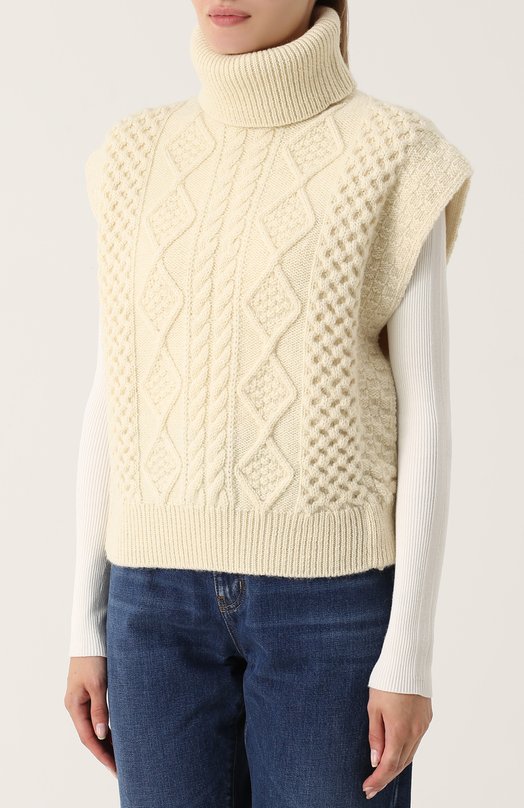 Шерстяной свитер без рукавов Yves Saint Laurent 