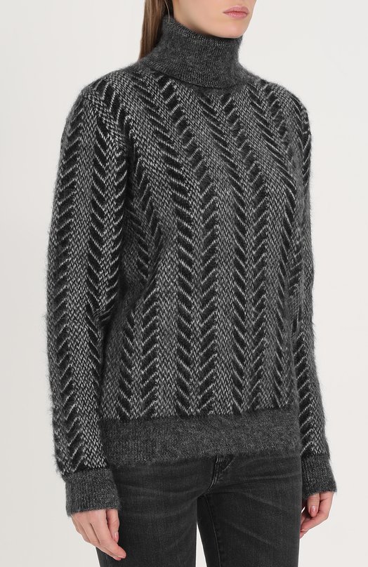Шерстяной свитер с высоким воротником Yves Saint Laurent 