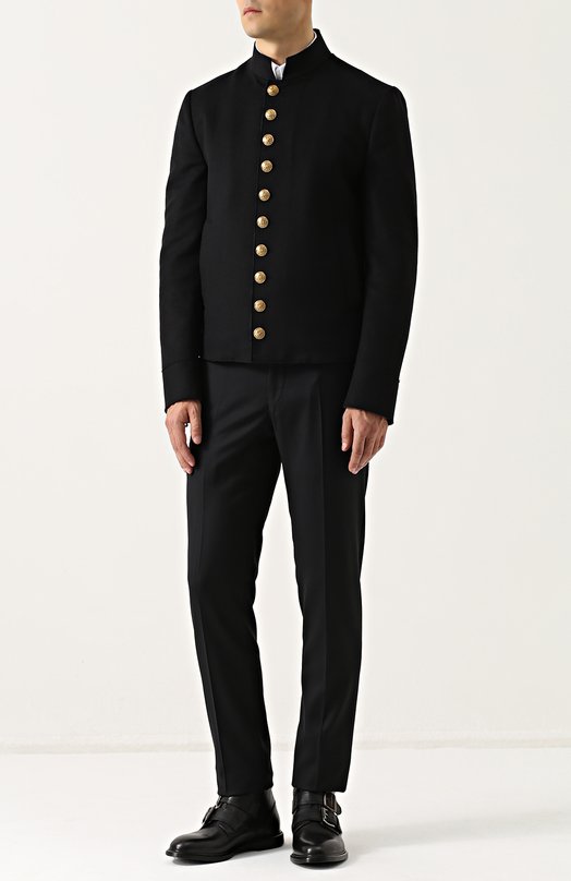 Шерстяная куртка с декоративно отделкой Dolce&Gabbana 