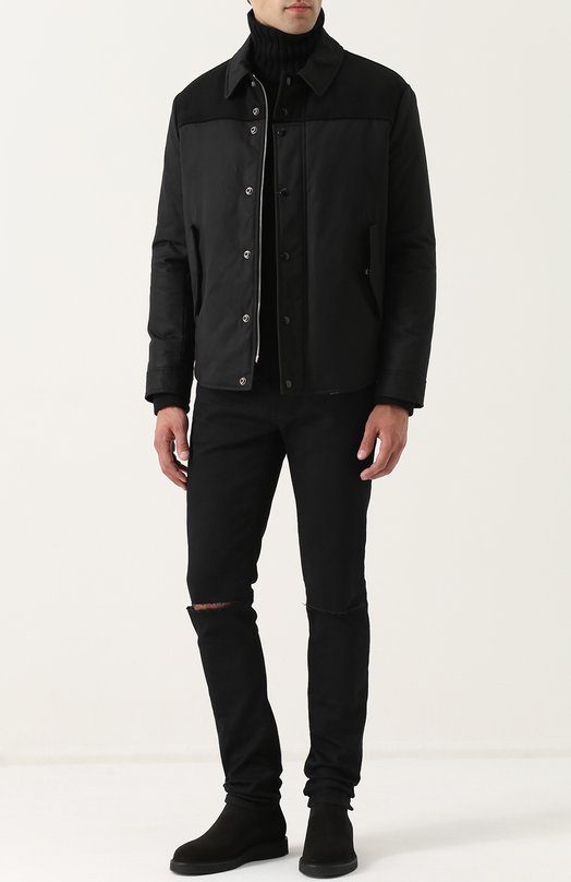 Хлопковая куртка с отложным воротником Yves Saint Laurent 