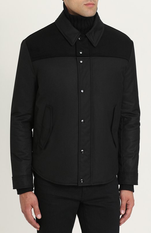 Хлопковая куртка с отложным воротником Yves Saint Laurent 
