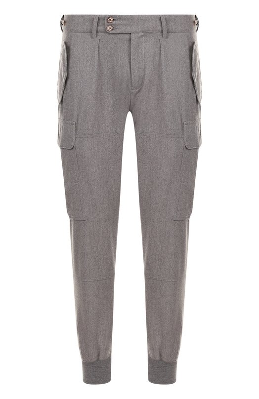 Шерстяные брюки с манжетами и накладными карманами Ralph Lauren 