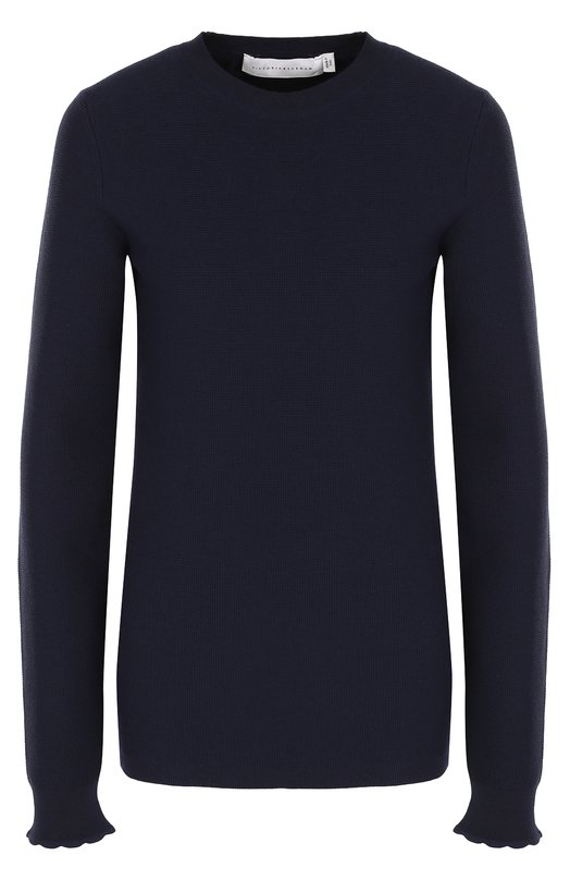 Шерстяной пуловер с круглым вырезом Victoria Beckham 