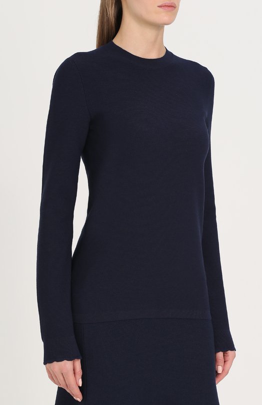 Шерстяной пуловер с круглым вырезом Victoria Beckham 