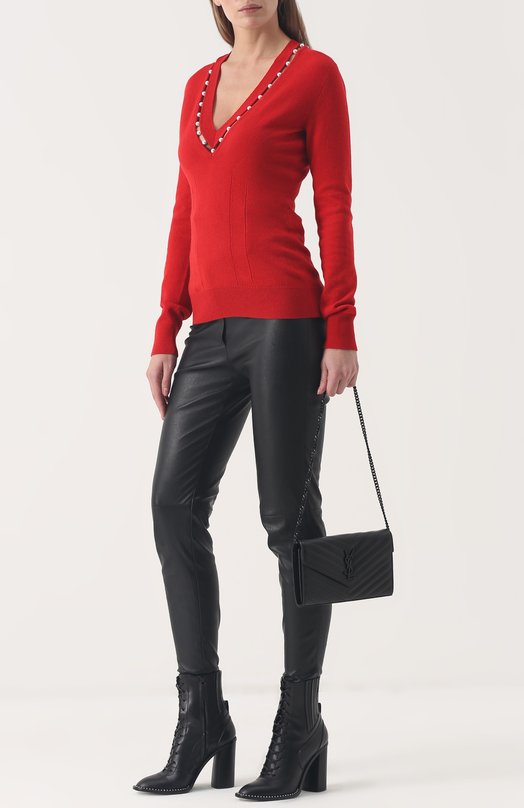 Пуловер из смеси шерсти и шелка и кашемиром Givenchy 