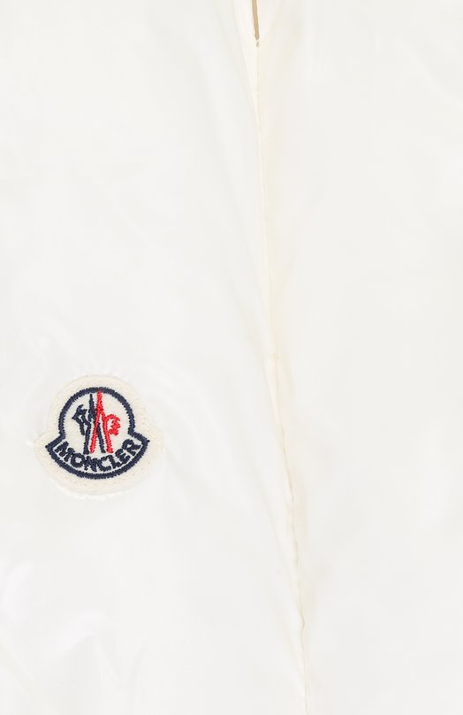 Пуховый стеганый шарф с логотипом бренда MONCLER 