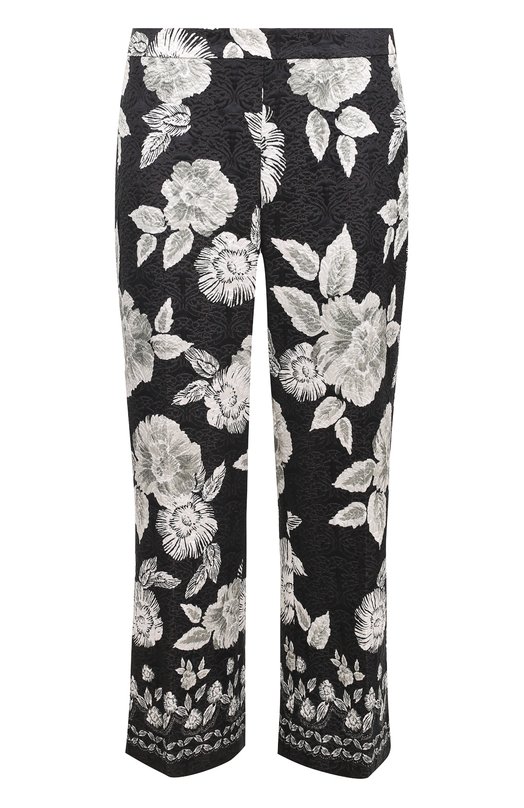 Укороченные расклешенные брюки с цветочным принтом St. John 