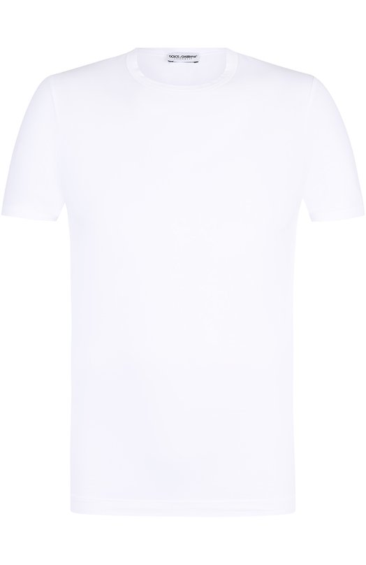 Хлопковая футболка с круглым вырезом Dolce&Gabbana 