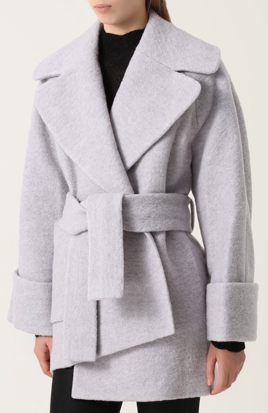 Укороченное шерстяное пальто с поясом Carven 