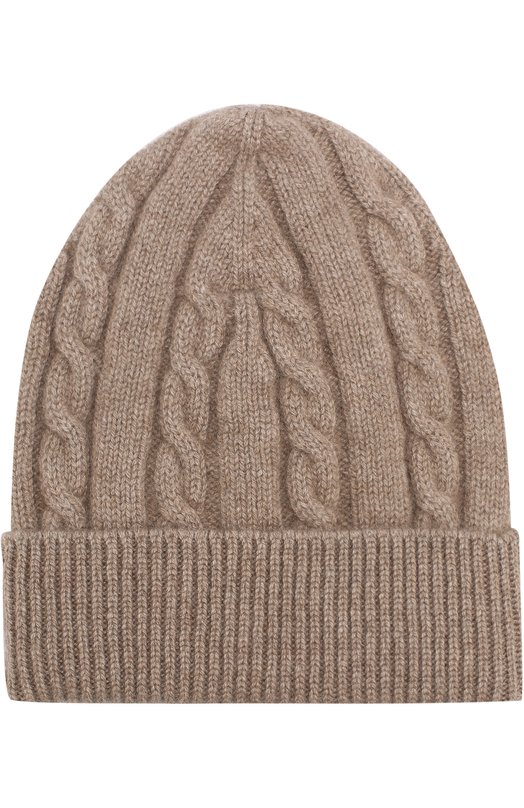 Кашемировая шапка фактурной вязки с отворотом TSUM Collection 