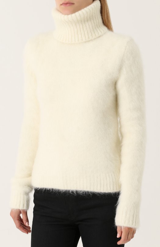 Вязаный свитер с высоким воротником Yves Saint Laurent 