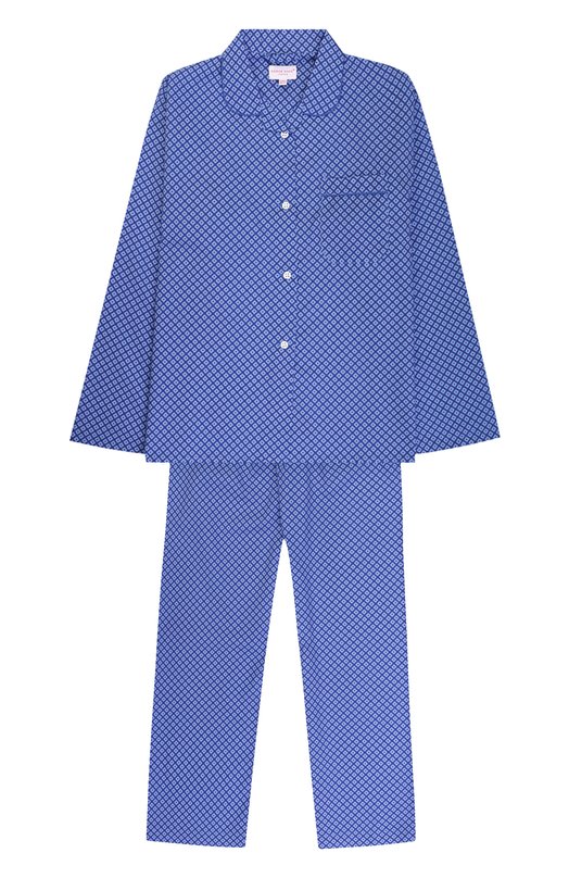 Хлопковая пижама с принтом DEREK ROSE 2383972