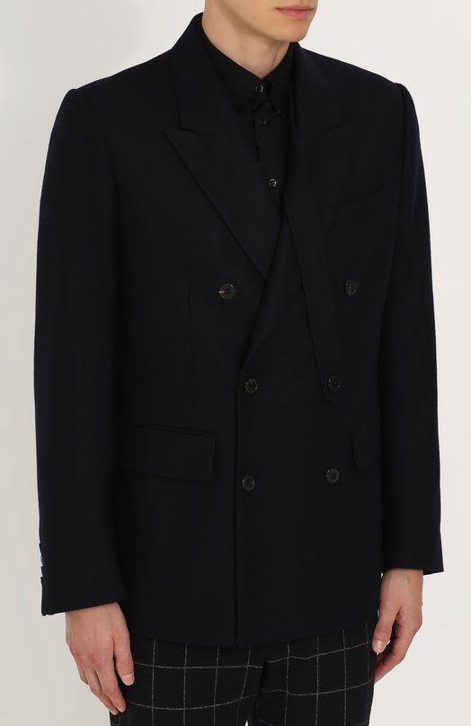 Шерстяной двубортный пиджак Dries Van Noten 