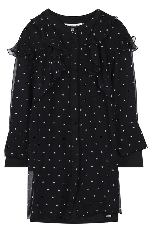 Мини-платье с оборками и принтом Givenchy 2400926