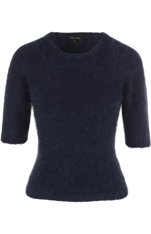Вязаный пуловер с круглым вырезом и коротким рукавом Escada 
