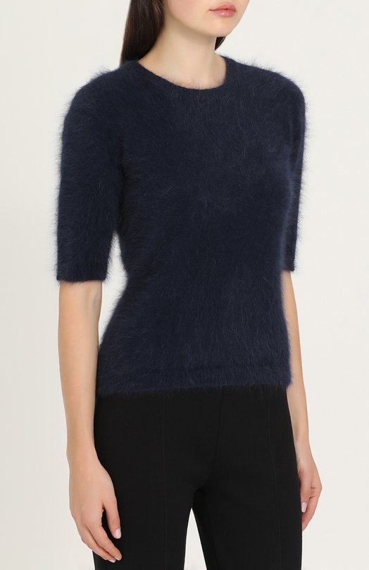Вязаный пуловер с круглым вырезом и коротким рукавом Escada 