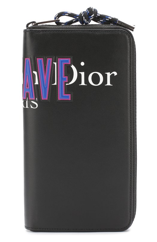 Кожаный футляр для документов на молнии Dior 