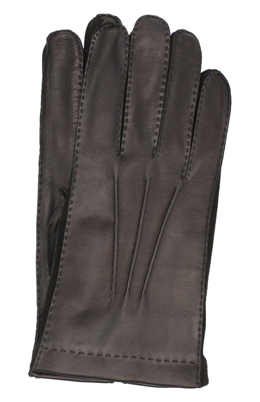 Loro Piana Кожаные перчатки с подкладкой из смеси кашемира и шелка Loro Piana