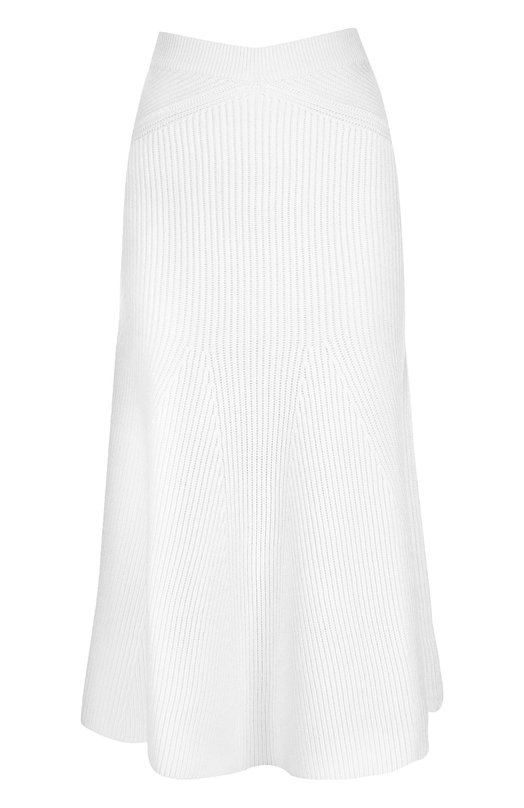 Шерстяная юбка-миди фактурной вязки Victoria Beckham 