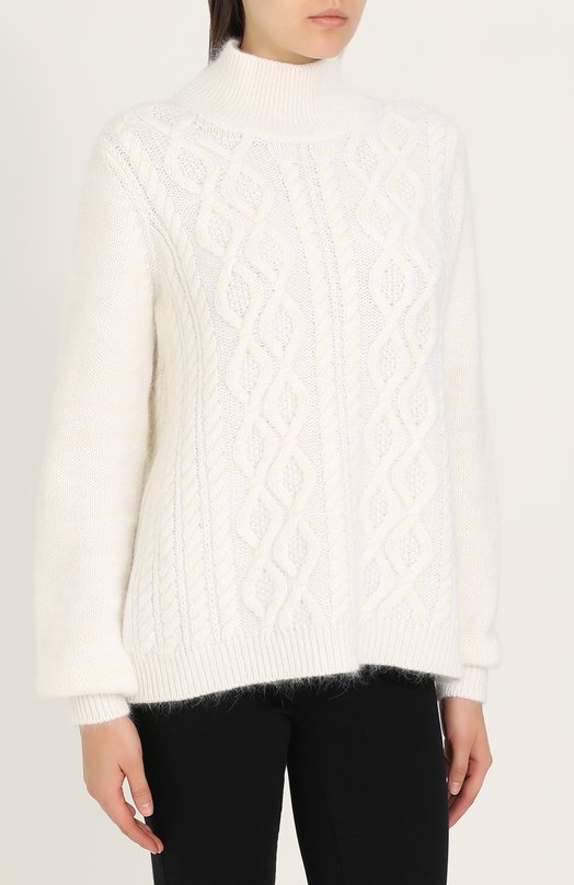 Шерстяной свитер фактурной вязки Lanvin 