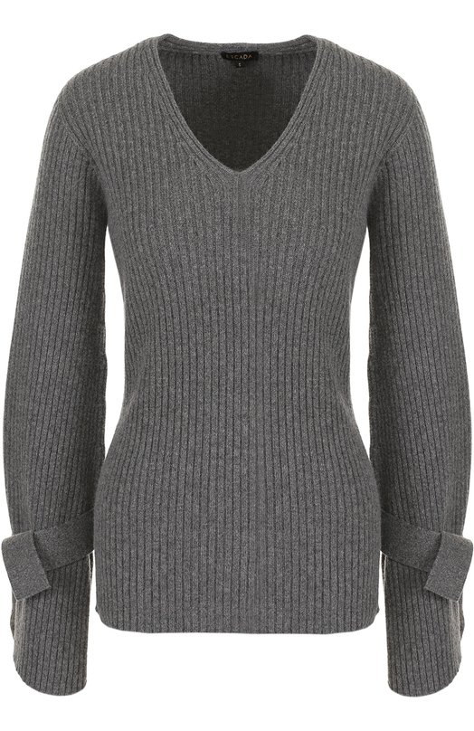 Пуловер с V-образным вырезом из смеси шерсти и кашемира Escada 