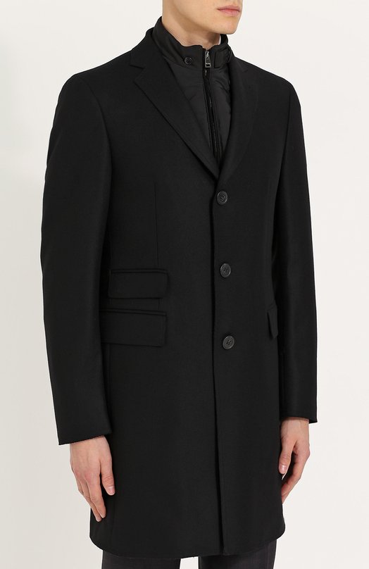 Шерстяное однобортное пальто с подстежкой Pal Zileri 