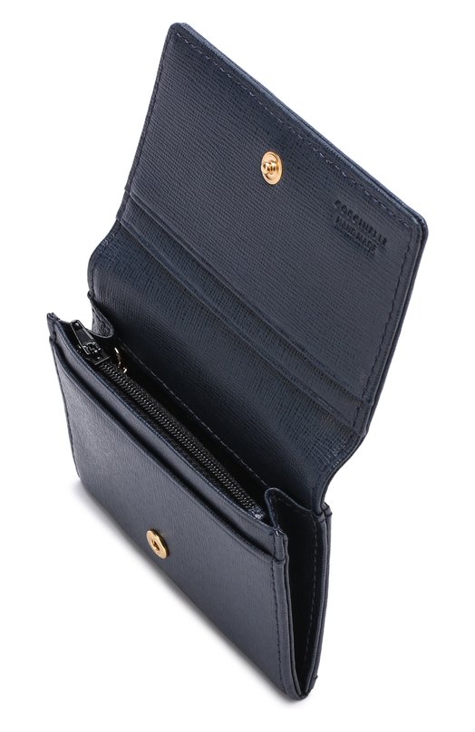 Кожаный кошелек с логотипом бренда Coccinelle 