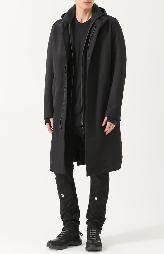 утепленное хлопковое пальто на молнии с воротником-стойкой 11 BY BORIS BIDJAN SABERI 