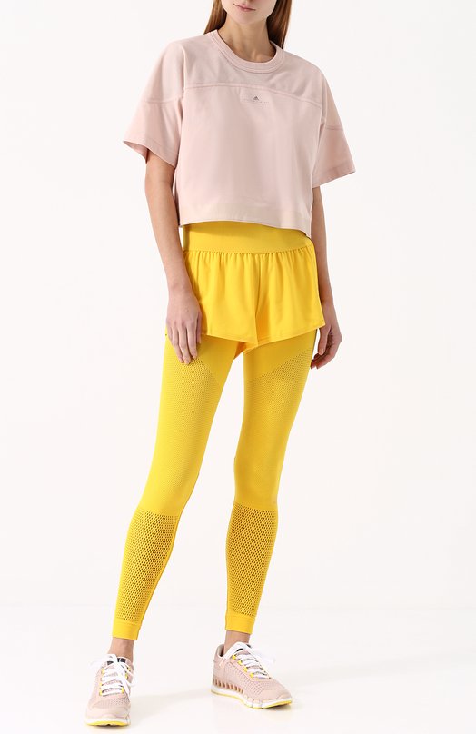 Однотонные мини-шорты с эластичным поясом adidas by Stella McCartney 