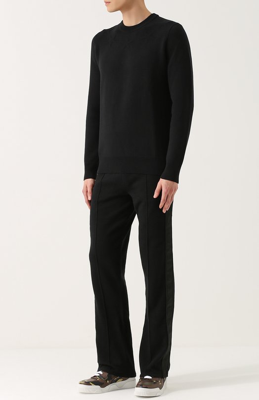 Высокие кожаные кеды на шнуровке с камуфляжным принтом Givenchy 