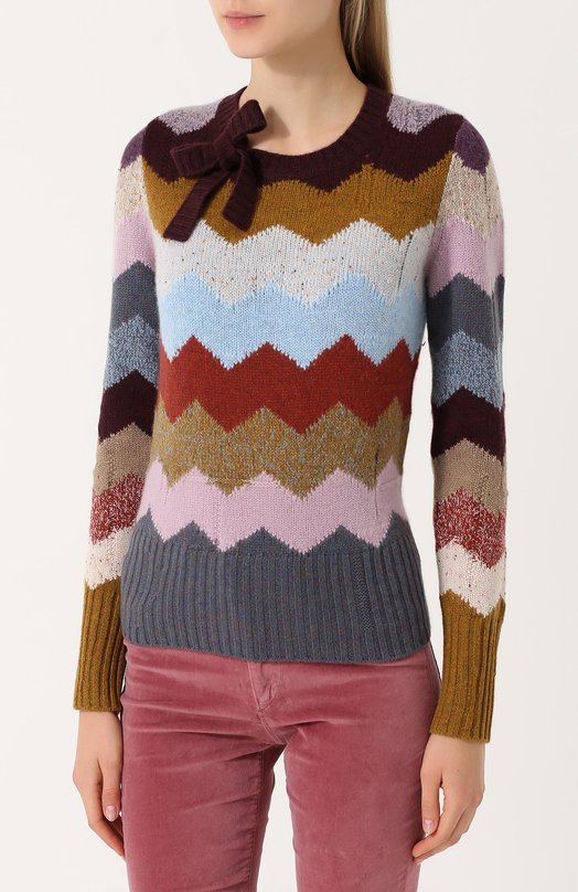 Кашемировый пуловер с принтом и бантом Marc by Marc Jacobs 