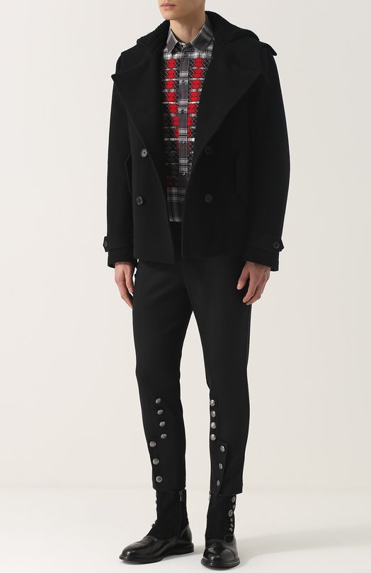 Укороченные хлопковые брюки с отделкой Dolce&Gabbana 