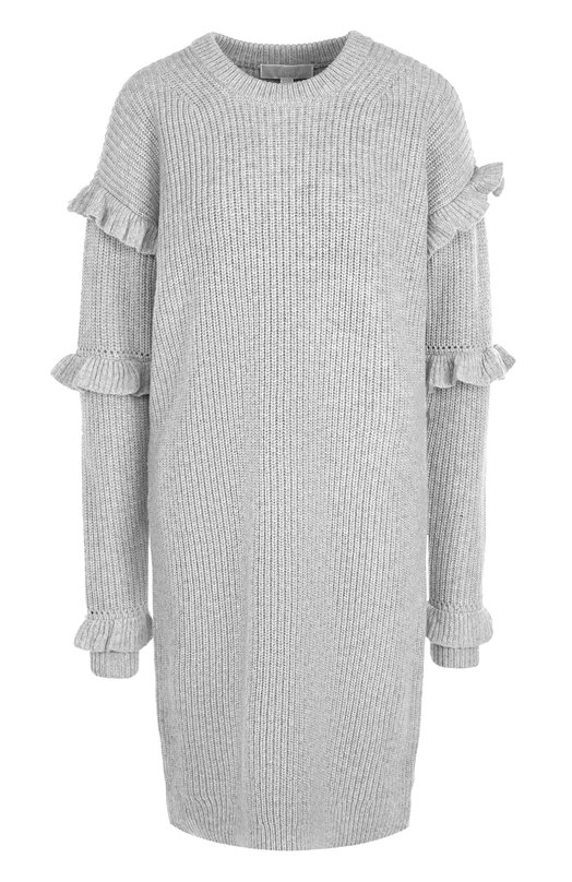 Платье-миди фактурной вязки с оборками Michael Michael Kors 
