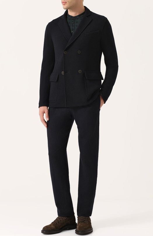 Двубортный шерстяной пиджак Giorgio Armani 